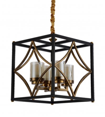 Подвесная люстра Lumina Deco Quadrato LDP 1223-4 BK+MD Подвесная люстра Lumina Deco Quadrato LDP 1223-4 BK+MD