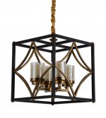 Подвесная люстра Lumina Deco Quadrato LDP 1223-4 BK+MD