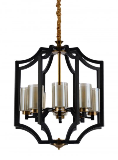 Подвесная люстра Lumina Deco Vigatto LDP 1224-8 BK+MD Подвесная люстра Lumina Deco Vigatto LDP 1224-8 BK+MD