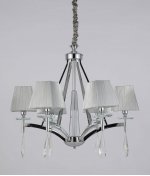 Хрустальная подвесная люстра Lumina Deco Valentina LDP 1240-6 CHR