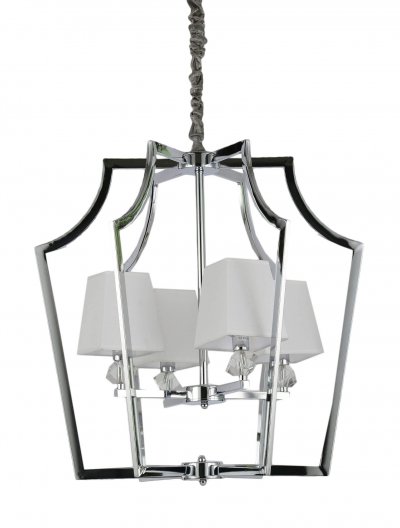 Подвесная люстра Lumina Deco Montero LDP 1249-4 CHR+WT Подвесная люстра Lumina Deco Montero LDP 1249-4 CHR+WT