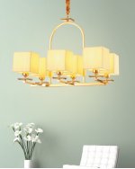 Хрустальная подвесная люстра Lumina Deco Liniano LDP 17100-6 GD