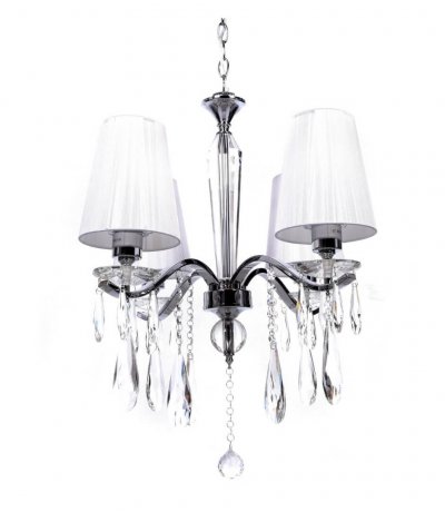 Хрустальная подвесная люстра Lumina Deco Alessia LDP 1726-4 CHR Хрустальная подвесная люстра Lumina Deco Alessia LDP 1726-4 CHR