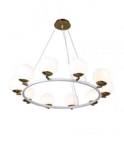 Подвесная люстра Lumina Deco Modica LDP 6032-10 WT+MD Подвесная люстра Lumina Deco Modica LDP 6032-10 WT+MD