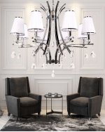 Хрустальная подвесная люстра Lumina Deco Glamour LDP 66247-8 WT+CHR
