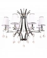 Хрустальная подвесная люстра Lumina Deco Glamour LDP 66247-8 WT+CHR