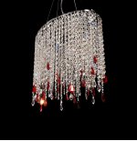 Хрустальная подвесная люстра Lumina Deco Aldonea LDP 7051-4 CHR