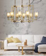 Подвесная люстра Lumina Deco Manhattan LDP 8012-8P F.GD
