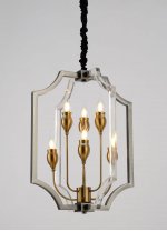 Подвесная люстра Lumina Deco Modesco LDP 8014-3+3 BK+AK