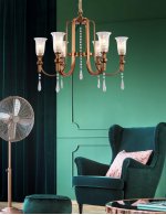 Подвесная люстра Lumina Deco Rionella LDP 8041-6 S.GD