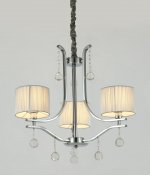 Хрустальная подвесная люстра Lumina Deco Fontenea LDP 8443-3 CHR