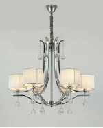 Хрустальная подвесная люстра Lumina Deco Fontenea LDP 8443-6 CHR