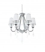 Хрустальная подвесная люстра Lumina Deco Milesia LDP 8926-6 WT+CHR