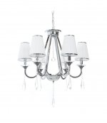 Хрустальная подвесная люстра Lumina Deco Milesia LDP 8926-6 WT+CHR