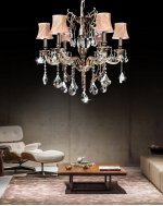 Хрустальная подвесная люстра Lumina Deco Lussinare LDP 9236-6