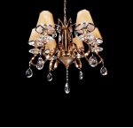 Хрустальная подвесная люстра Lumina Deco Finezzia LDP 9267-6 GD