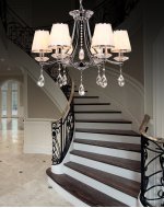 Хрустальная подвесная люстра Lumina Deco Dominni LDP 9268-6 CHR