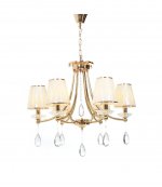 Хрустальная подвесная люстра Lumina Deco Dominni LDP 9268-6 GD