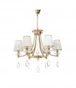 Хрустальная подвесная люстра Lumina Deco Dominni LDP 9268-6 GD