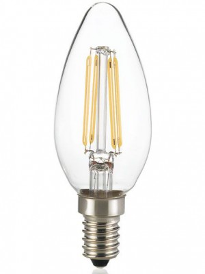 Лампочка Ideal lux LED CLASSIC E14 4W OLIVA TRASPARENTE 4000K