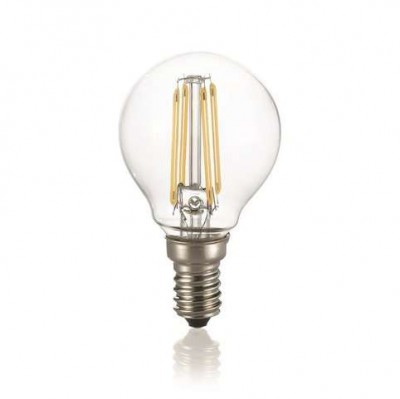 Лампочка Ideal lux LED CLASSIC E14 4W SFERA TRASPARENTE 3000K