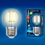 Лампа светодиодная Uniel LED-G45-5W/WW/E27/CL PLS02WH