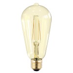 Лампа светодиодная LED-ST64-PRM 6Вт 230В Е27 3000К 540Лм золотистая IN HOME