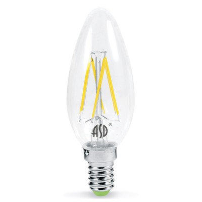 

Лампа светодиодная LED-СВЕЧА-PREMIUM 5.0Вт 160-260В Е14 4000К 450Лм прозрачная ASD