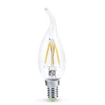 Лампа светодиодная LED-СВЕЧА НА ВЕТРУ-PREMIUM 5.0Вт 160-260В Е14 4000К 450Лм прозрачная ASD