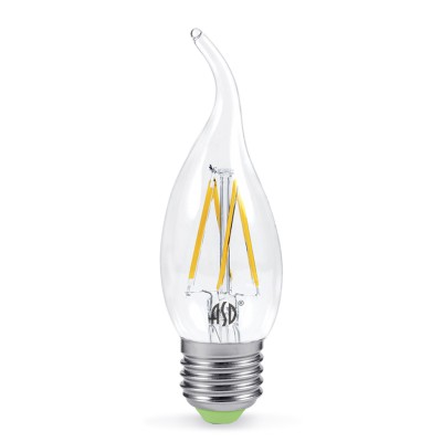 

Лампа светодиодная LED-СВЕЧА НА ВЕТРУ-PREMIUM 5.0Вт 160-260В Е27 3000К 450Лм прозрачная ASD