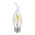 Лампа светодиодная LED-СВЕЧА НА ВЕТРУ-deco 5Вт 230В Е27 3000К 450Лм прозрачная IN HOME