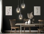 LH11153/3 BK/WH/SM черный/белый/дымчатый E27*3 max 60W D425*1500