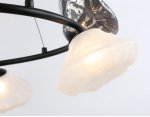 Подвесная люстра Ambrella LH15003/6 BK/FR/SM черный/белый матовый/дымчатый G9*6 max 40W D630*1150