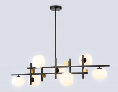 LH51017/7 BK/BS/FR черный/латунь/белый матовый G9*7 max 28W 1100*240*300 LH51017/7 BK/BS/FR черный/латунь/белый матовый G9*7 max 28W 1100*240*300