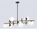 LH51017/7 BK/BS/FR черный/латунь/белый матовый G9*7 max 28W 1100*240*300