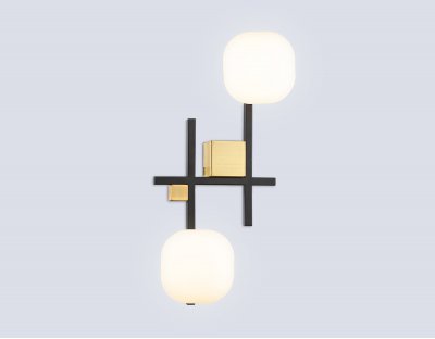 LH51019/2 BK/BS/FR черный/латунь/белый матовый G9*2 max 28W 230*170*480 LH51019/2 BK/BS/FR черный/латунь/белый матовый G9*2 max 28W 230*170*480