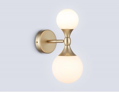 LH51053/2 GD/FR золото/белый матовый G9*2 max 28W 120*195*300 LH51053/2 GD/FR золото/белый матовый G9*2 max 28W 120*195*300