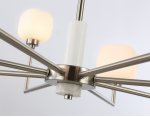 Люстра на штанге с мрамором Ambrella LH53003/8 SN/FR сатин никель/белый матовый G9*8 max 40W D830*680