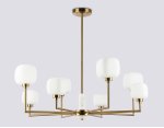 Люстра на штанге с мрамором Ambrella LH53017/8 BS/FR латунь/белый матовый G9*8 max 40W D830*680