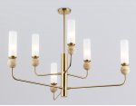 Люстра на штанге с мрамором Ambrella LH53251/6 BS/FR латунь/белый матовый E14*6 max 40W D1050*1445
