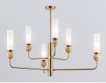 Люстра на штанге с мрамором Ambrella LH53251/6 BS/FR латунь/белый матовый E14*6 max 40W D1050*1445