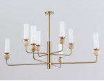 Люстра на штанге с мрамором Ambrella LH53252/8 BS/FR латунь/белый матовый E14*8 max 40W D1260*1445