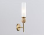 Настенный светильник с мрамором Ambrella LH53254 BS/FR латунь/белый матовый E14 max 40W 110*100*400