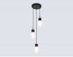 Подвесной светильник Ambrella LH55102/3 BK/FR/TI черный/белый матовый/янтарь E14*3 max 40W D220*1200