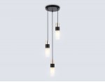 Подвесной светильник Ambrella LH55102/3 BK/FR/TI черный/белый матовый/янтарь E14*3 max 40W D220*1200
