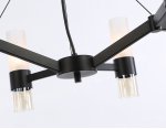 Подвесная люстра Ambrella LH55104/6 BK/FR/TI черный/белый матовый/янтарь E14*6 max 40W D650*1080