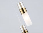 Подвесной светильник Ambrella LH55112/3 BS/FR/TI латунь/белый матовый/янтарь E14*3 max 40W D220*1200