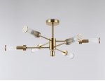 Люстра со стеклянными плафонами на штанге Ambrella LH55161/6 BS/CL латунь/прозрачный E14/6 max 40W D830*330