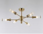 Люстра со стеклянными плафонами на штанге Ambrella LH55161/6 BS/CL латунь/прозрачный E14/6 max 40W D830*330