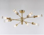 Люстра со стеклянными плафонами на штанге Ambrella LH55162/8 BS/CL латунь/прозрачный E14/8 max 40W D930*330